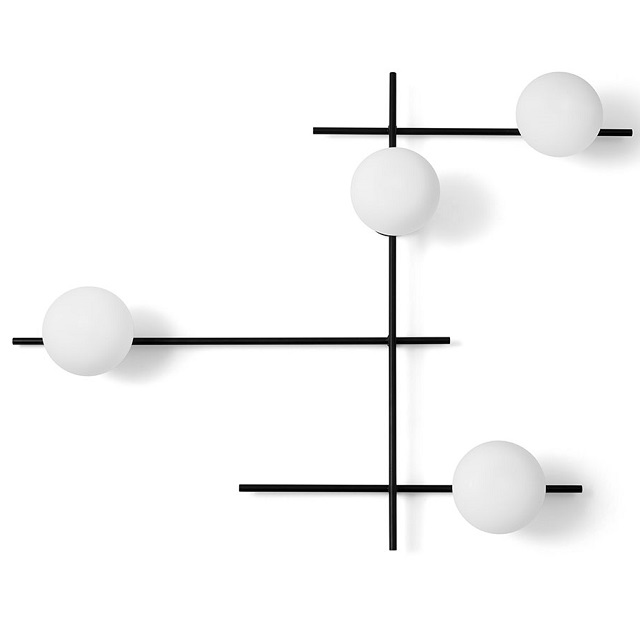 Miloox 1744.177 Настенный светильник с черным каркасом MIKADO. - Вид №2