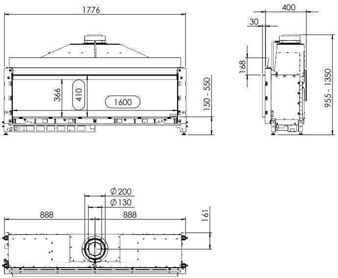Настенный газовый камин KALFIRE G160/41F ARCH-00149430 - Вид №2