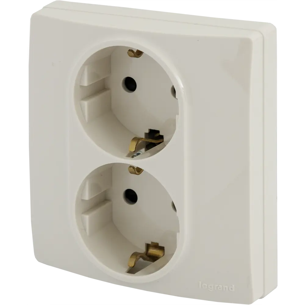 Розетка двойная Legrand Etika с заземлением, слоновая кость 82496483 STLM-0028696 - Вид №1