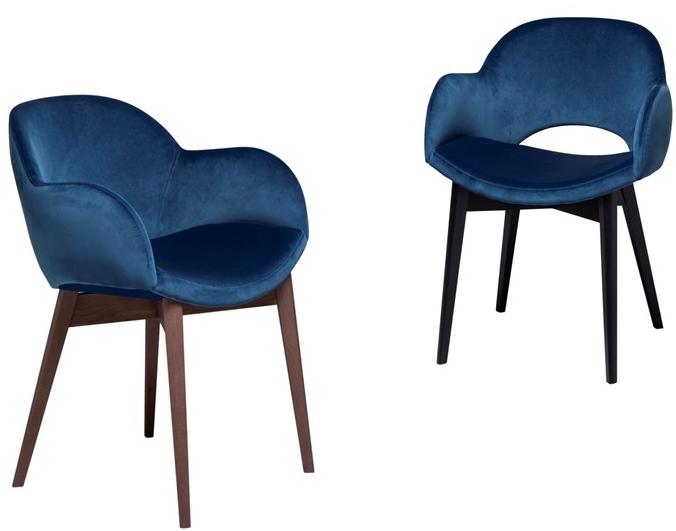 Tonin Casa Стул с бархатными подлокотниками и деревянной основой Beetle sun-id-1496019 - Вид №3