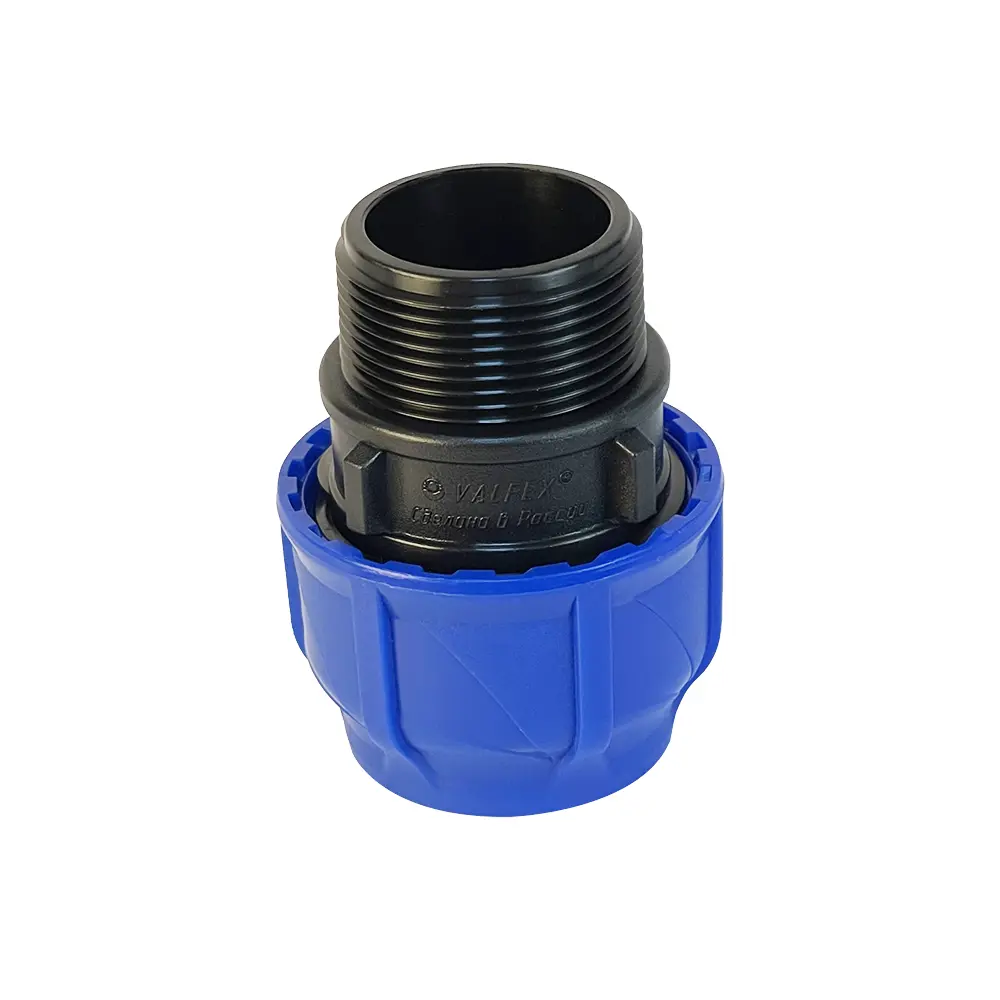 Муфта комбинированная ПНД Valfex 1 1/2"x40 мм НР 121001140112 STLM-2003389 - Вид №2