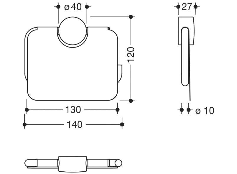 815.21.20060 Держатель рулона туалетной бумаги с крышкой HEWI WC-Accessoires  - Вид №3