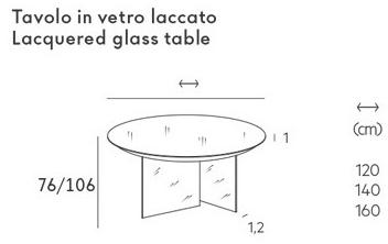 Lago Круглый стеклянный стол Air sun-id-1483677 - Вид №3