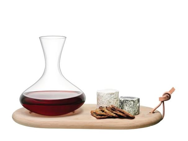 Набор графинов из дутого стекла и дубовой разделочной доски-1,4 л LSA Wine ARCH-00100011