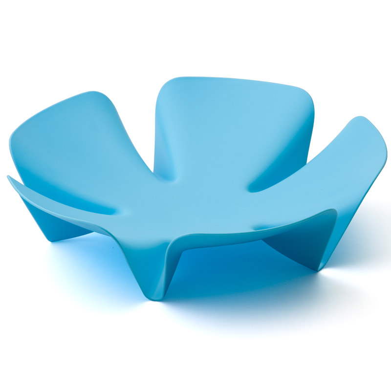 Ваза для фруктов Flower голубая Qualy QL10041BU - Вид №1