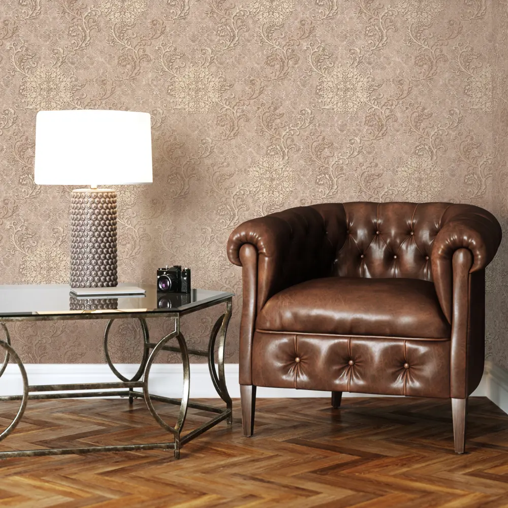 Обои флизелиновые Euro Decor Marco коричневые 1.06 м ED7115-02 88477391 STLM-2029780 - Вид №2