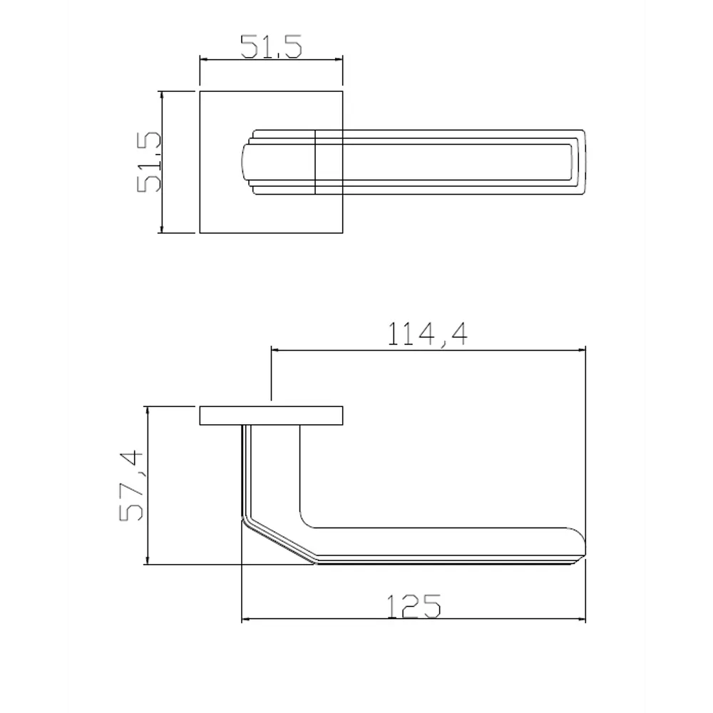 Дверные ручки Edson EDS-137B-Q2 — элегантное решение для межкомнатных дверей 85170376 STLM-0059388 - Вид №3
