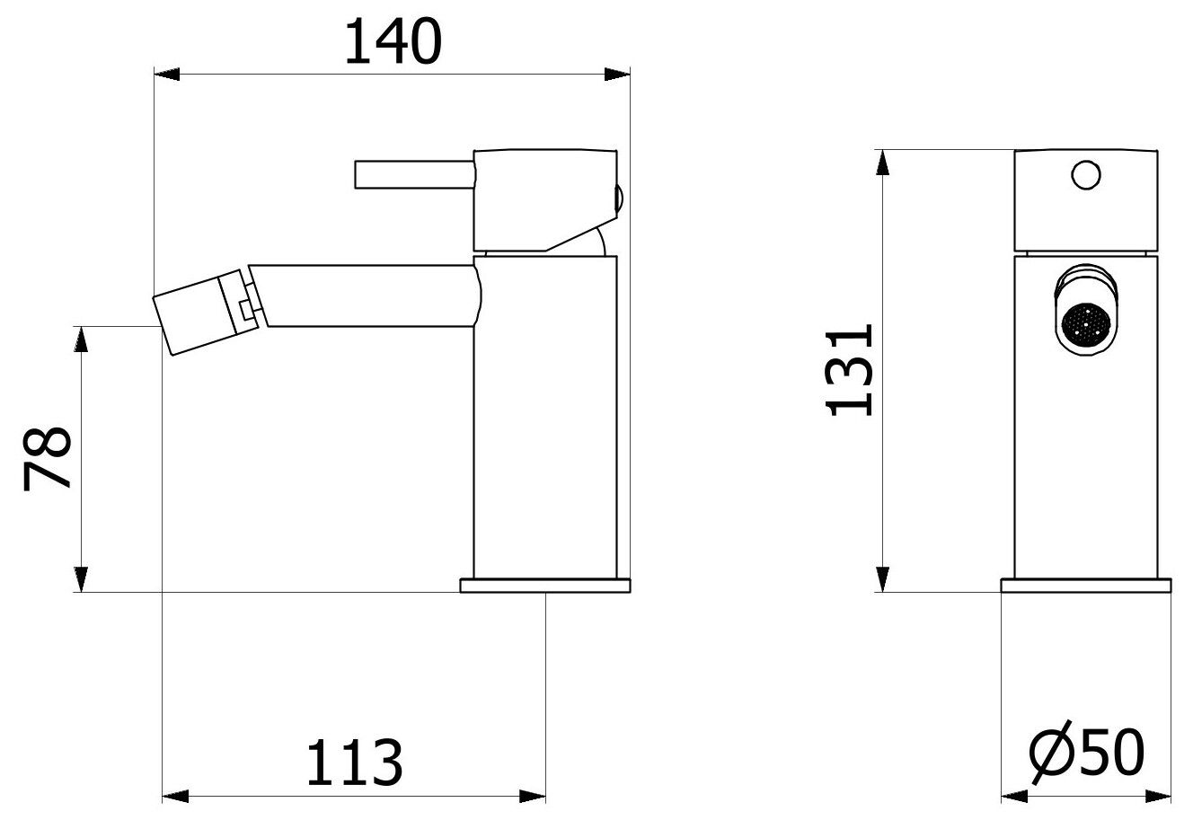 Смеситель для биде с автоматическим сливом IB Milano Torino ARCH-00072204 - Вид №11