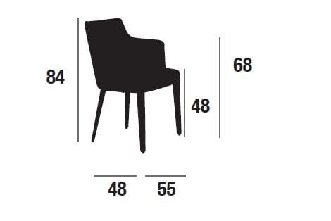 Тканевый стул с подлокотниками XLINE 4191 ARCH-00006138 - Вид №1