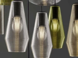 PANZERI Подвесной светильник из дутого стекла Olivia