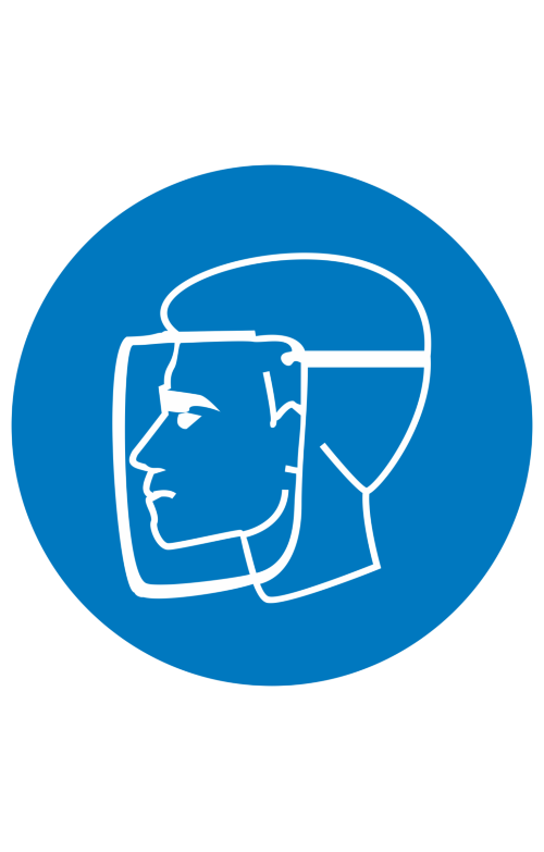 68511 Знак "Работать в защитном щитке"  Предписывающие знаки размер 100 х 100 мм Спецодежда 