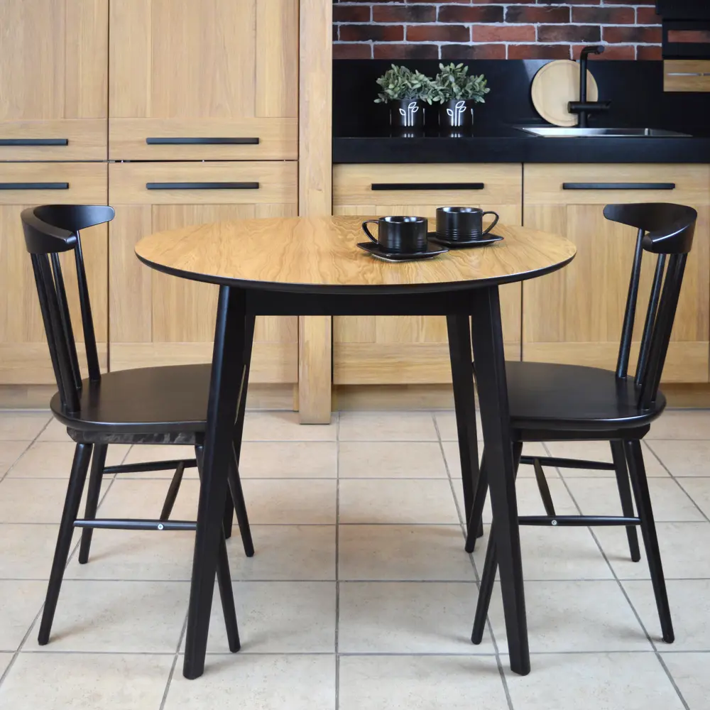 Стол кухонный Марсель круглый дерево 90x90x75 см цвет венге Santreyd STLM-2189053 - Вид №6