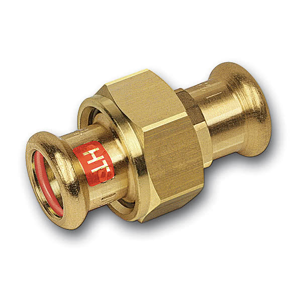 11333035 SANHA 13330 пресс-фит. солн., бронза, сгон с плоск.упл. ВПр-ВПр 35 мм  - Вид №1