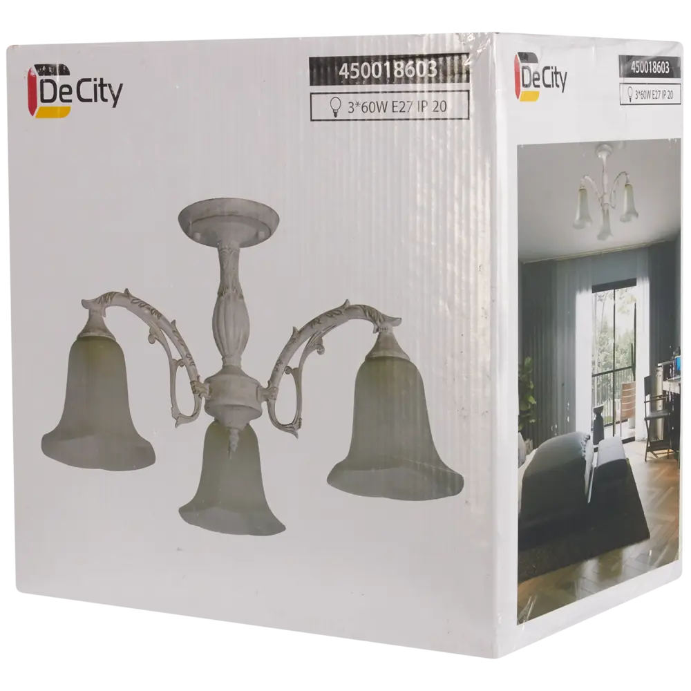 Люстра потолочная «Ариадна», 3 лампы, 9 м², цвет белый DE CITY STLM-2188122 - Вид №7