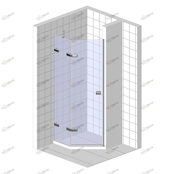 Душевая дверь в нишу 130x200 GK-862AG135 стекло прозрачное 6 мм GUTEWETTER TREND DOOR 130X200GK862AG135