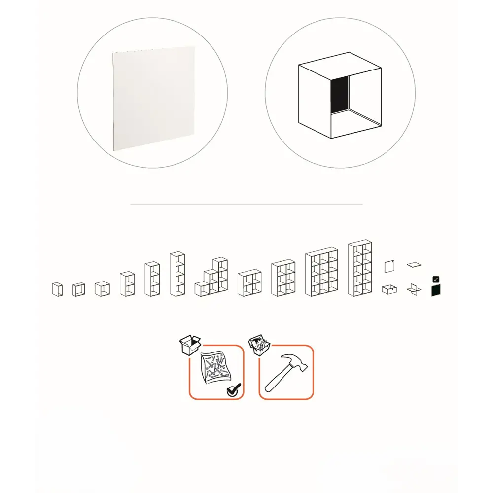 Задняя стенка KONSENSA Руан ХДФ 35,6x34,2x0,32 см цвет белый 4 шт STLM-2093268 - Вид №3