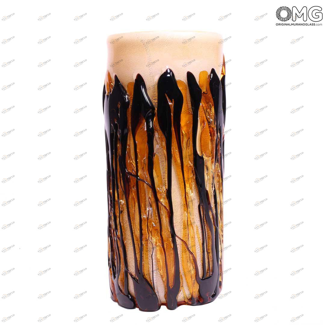 4562 ORIGINALMURANOGLASS Ваза Земли Сиены - муранское стекло OMG 14 см 