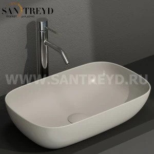 B6R60GH Накладная раковина на столешницу  прямоугольная Ceramica Globo T-EDGE