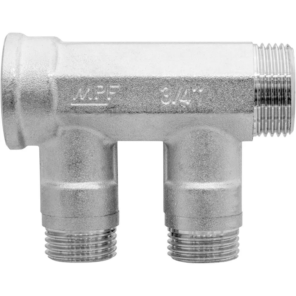 Коллектор с кранами MPF на 2 выхода 3/4"x1/2" наружная резьба STLM-2089899 - Вид №1