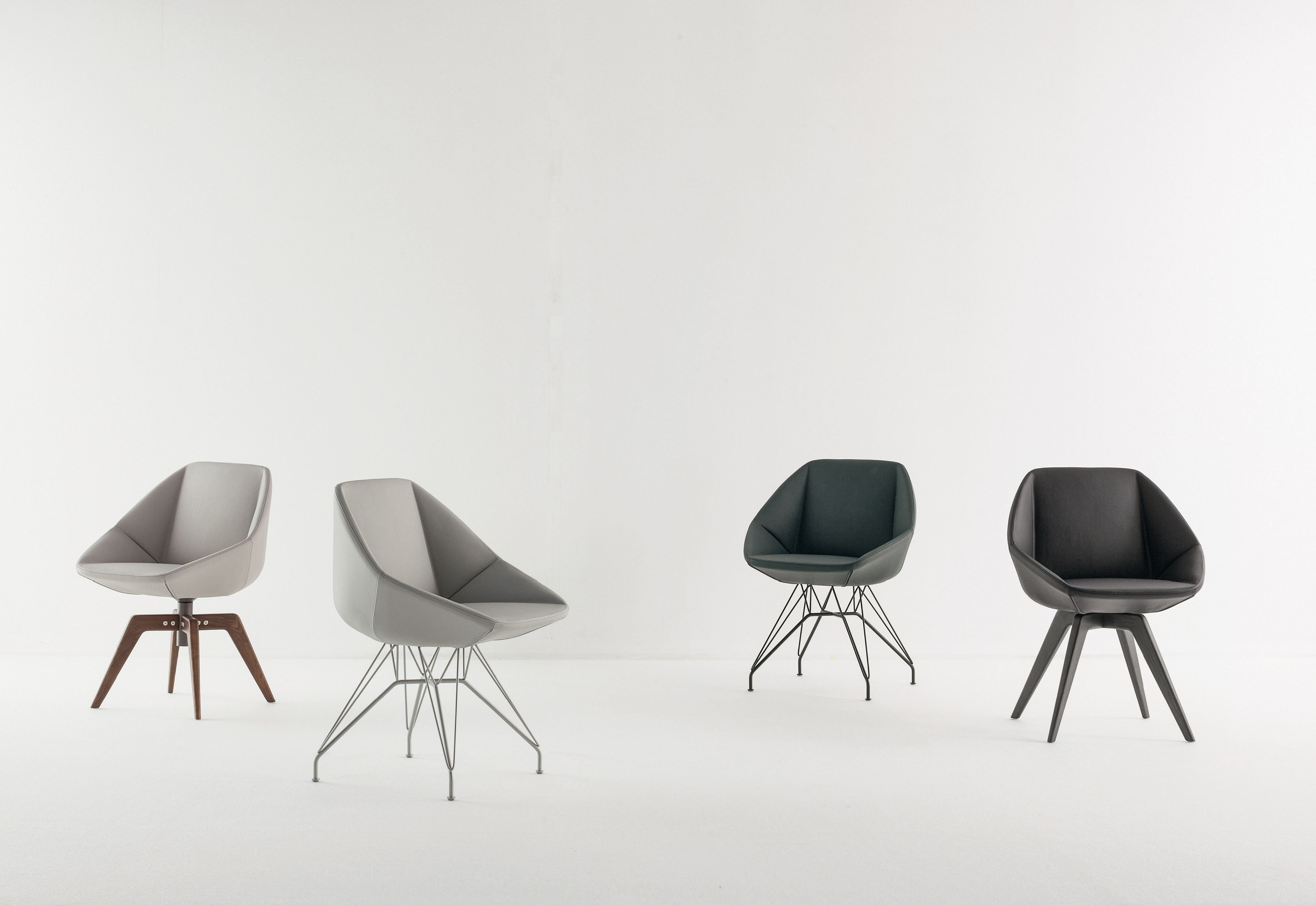 Кожаный мягкий поворотный стул BONALDO STONE ARCH-00022499 - Вид №1