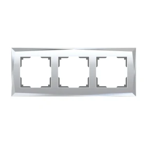 Рамка для розеток и выключателей Werkel Diamant А045797 3 поста стекло цвет зеркальный