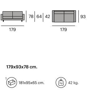 2-местный тканевый диван Pilma Sun ARCH-00001022 - Вид №1