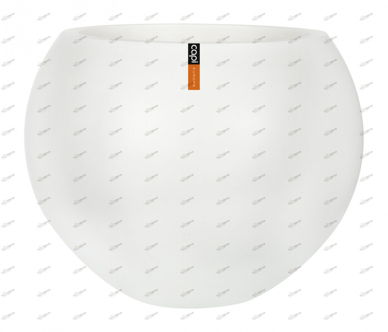 Уличный вазон круглый 62х48 см белый мрамор "Бирмингем" LE-VILLAGE СОВРЕМЕННЫЙ 081685 Белый 