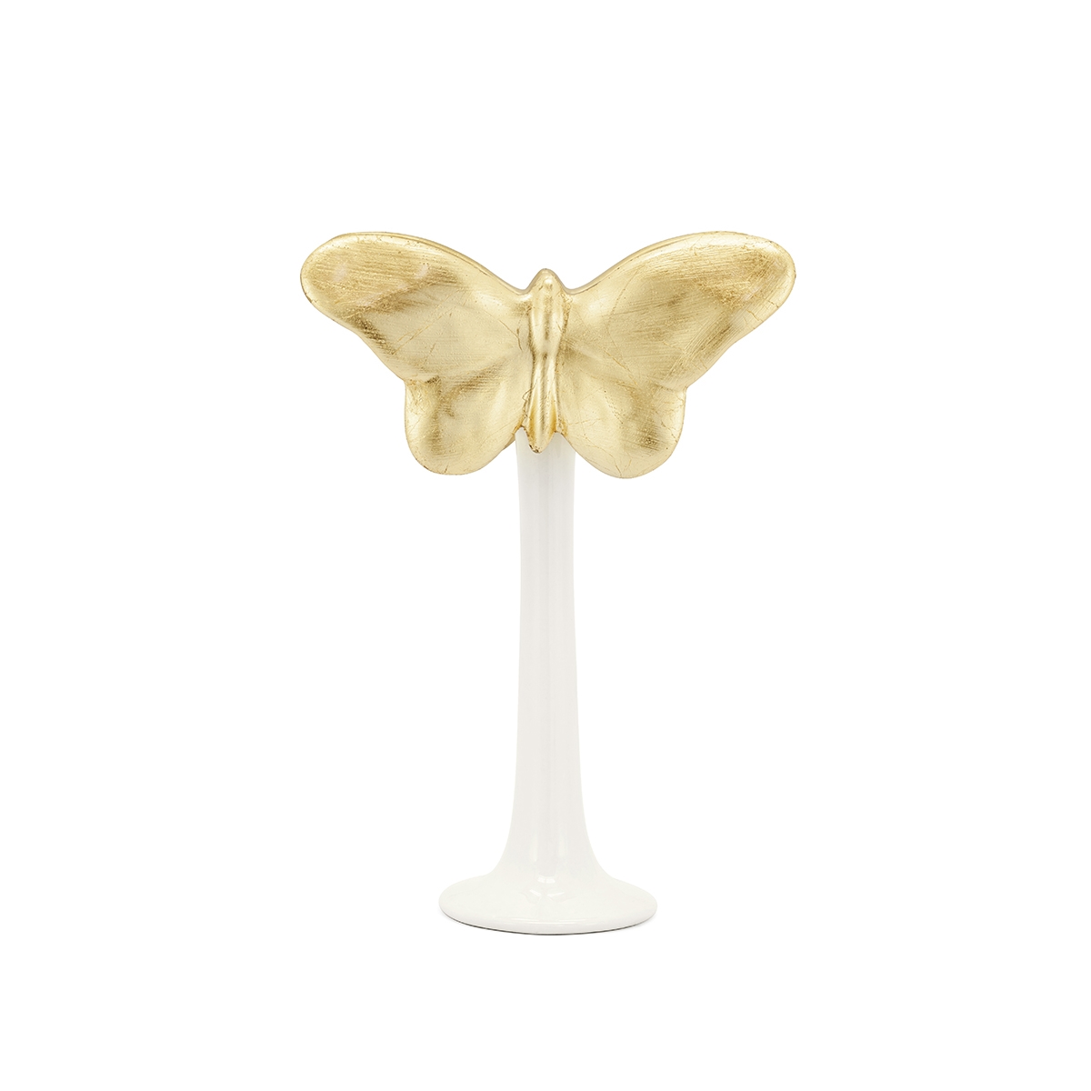 300070-18 ABHIKA ПОДСВЕЧНИК БАБОЧКА WHITE/GOLD  - Вид №1