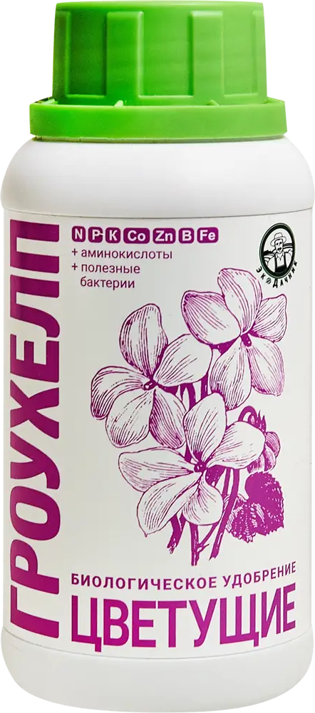 Экодачник GROWHELP — биостимулятор для цветущих комнатных растений 250 мл 86481312