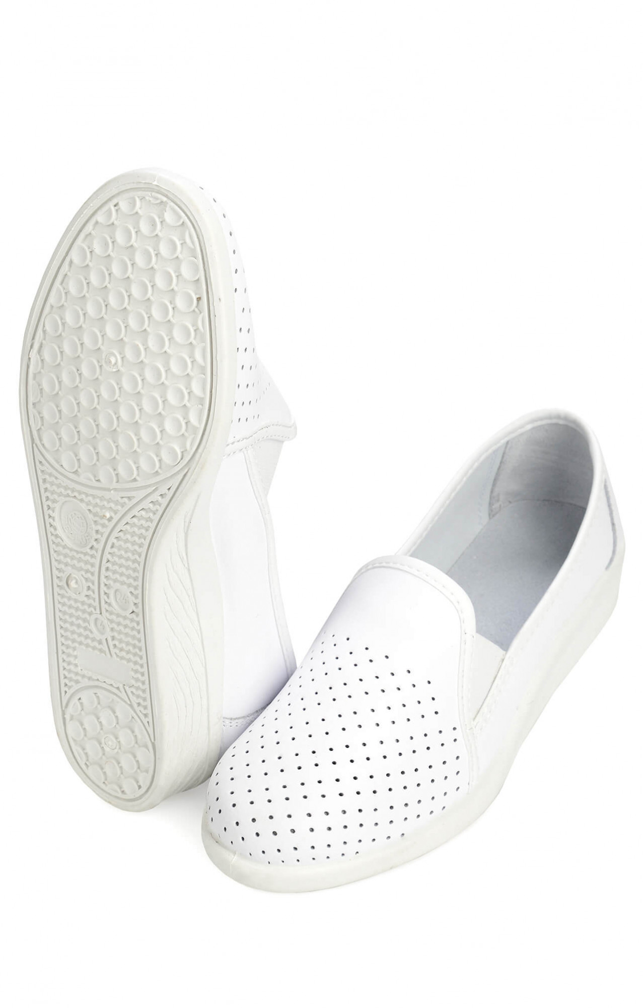 68172 Туфли мужские с закрытым задником белые  Сабо и сланцы размер 45 Спецодежда 