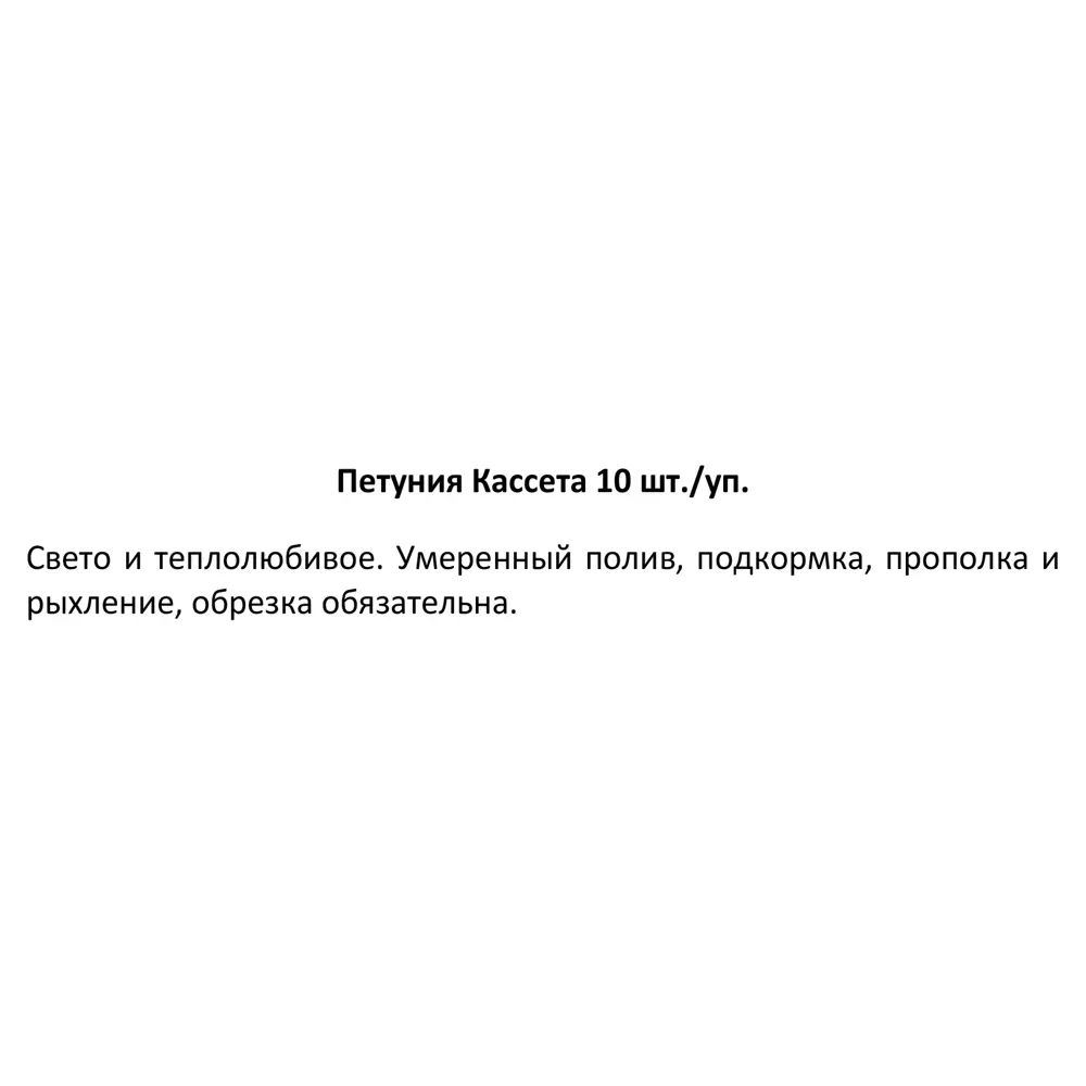 Рассада Петуния h20 см, 10 шт. 83248958 STLM-2048576 Santreyd  - Вид №2