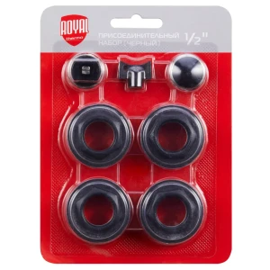 Монтажный комплект для радиатора Royal Thermo 1/2" сталь черный 7 шт.