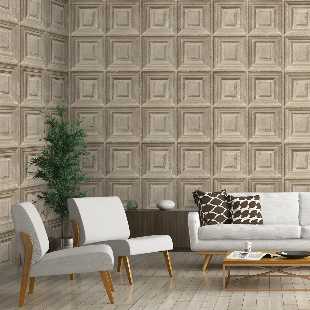 Обои Boiserie, бумажные, цвет коричневый, 0.53х10 м 82109745 STLM-2006903 EURO DECOR - Вид №3