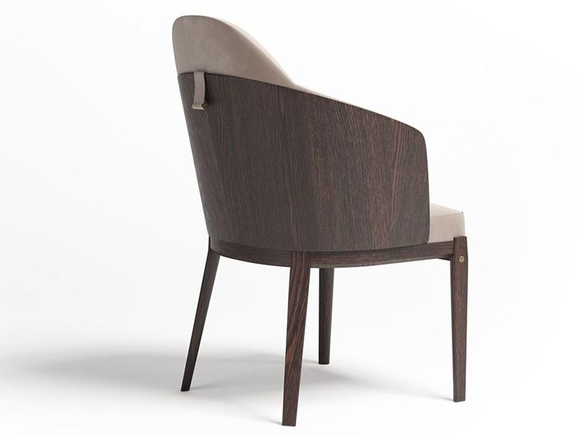 Paolo Castelli Кожаное и деревянное кресло с подлокотниками sun-id-1399028 - Вид №1