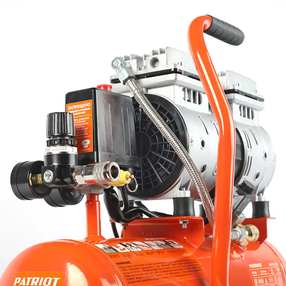 Компрессор безмасляный Patriot WO 10-120, 10 л 120 л/мин 0.65 кВт STLM-2042828 - Вид №5