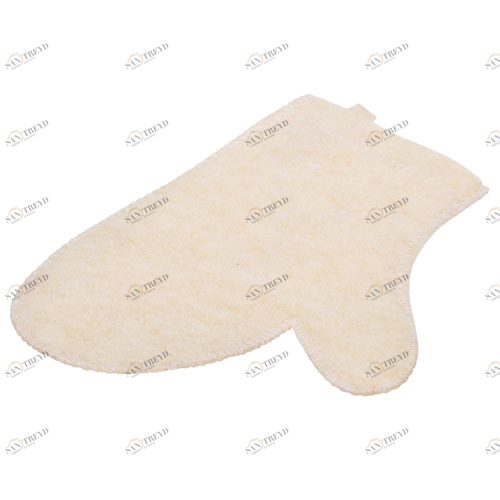 Hot Pot Рукавица банная белая 5159