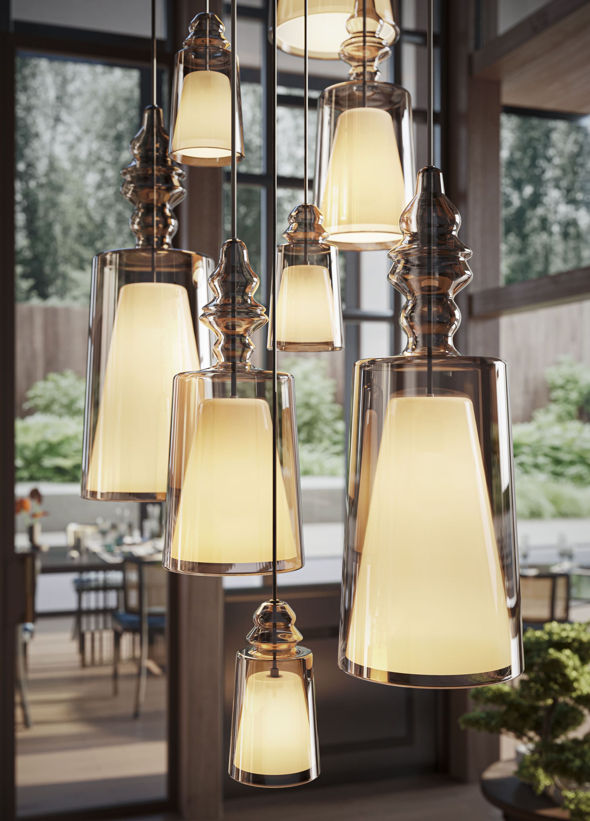 Подвесной светильник из боросиликатного стекла Karman Alibaglass ARCH-00123087 - Вид №9