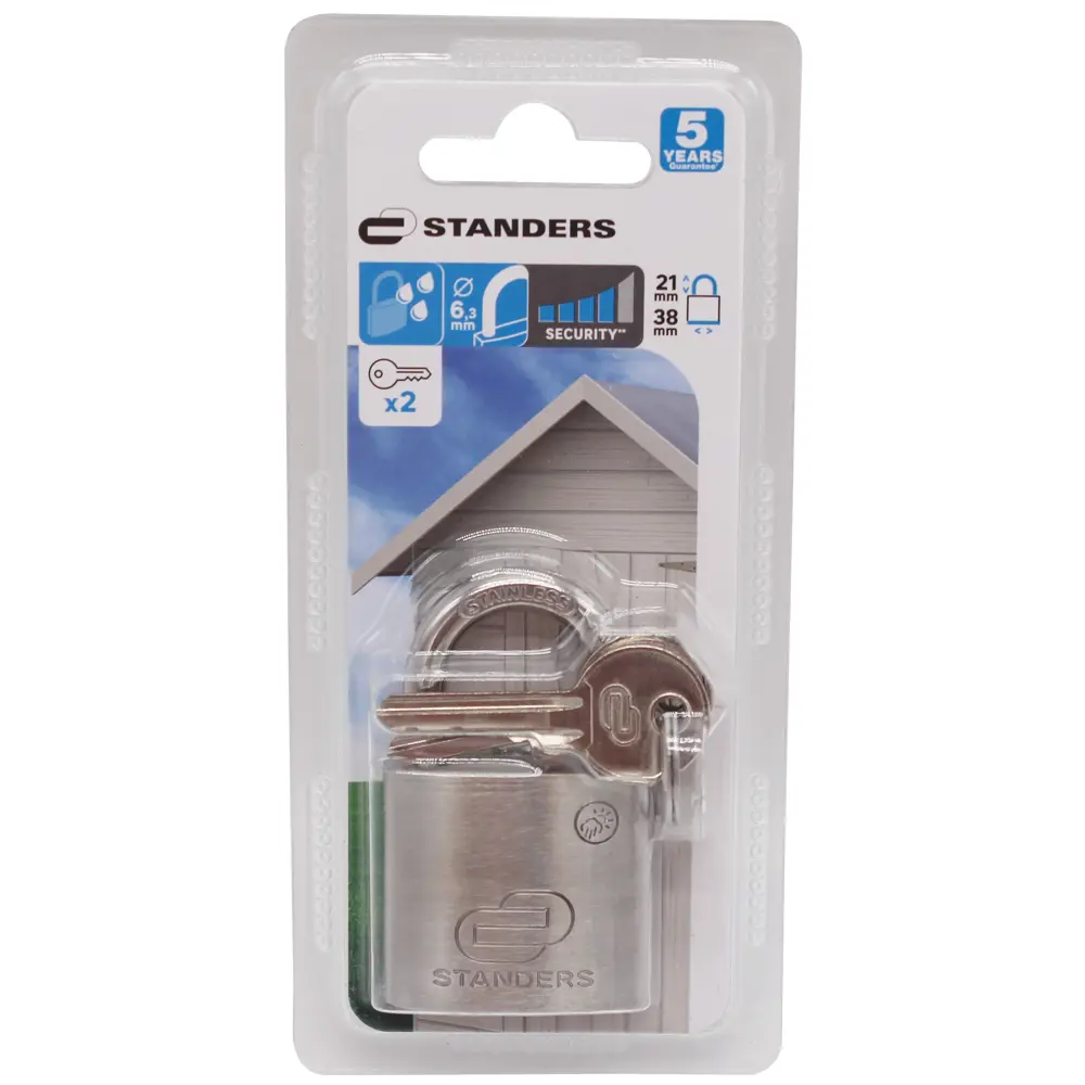 Замок навесной Standers 38x34 мм, нержавеющая сталь STLM-2082326 - Вид №2