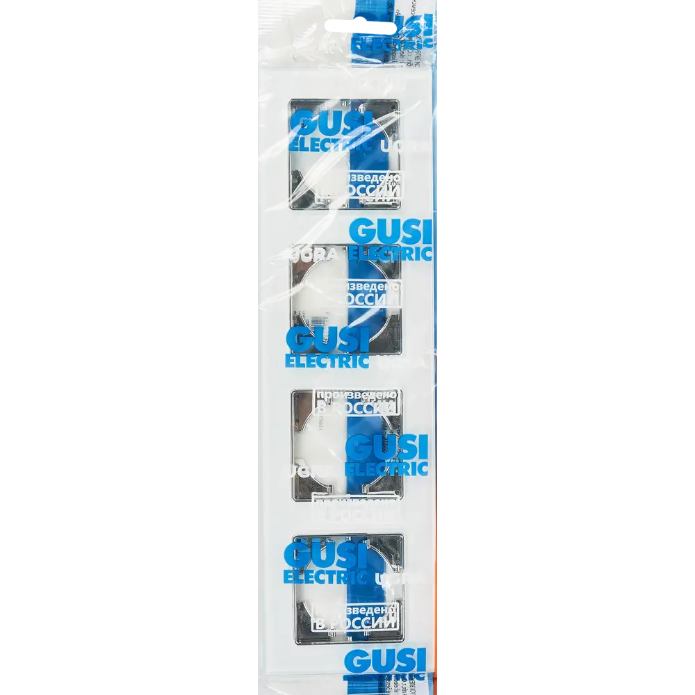 Рамка для розеток и выключателей Gusi Electric Ugra 4 поста цвет белый STLM-2004017 - Вид №3