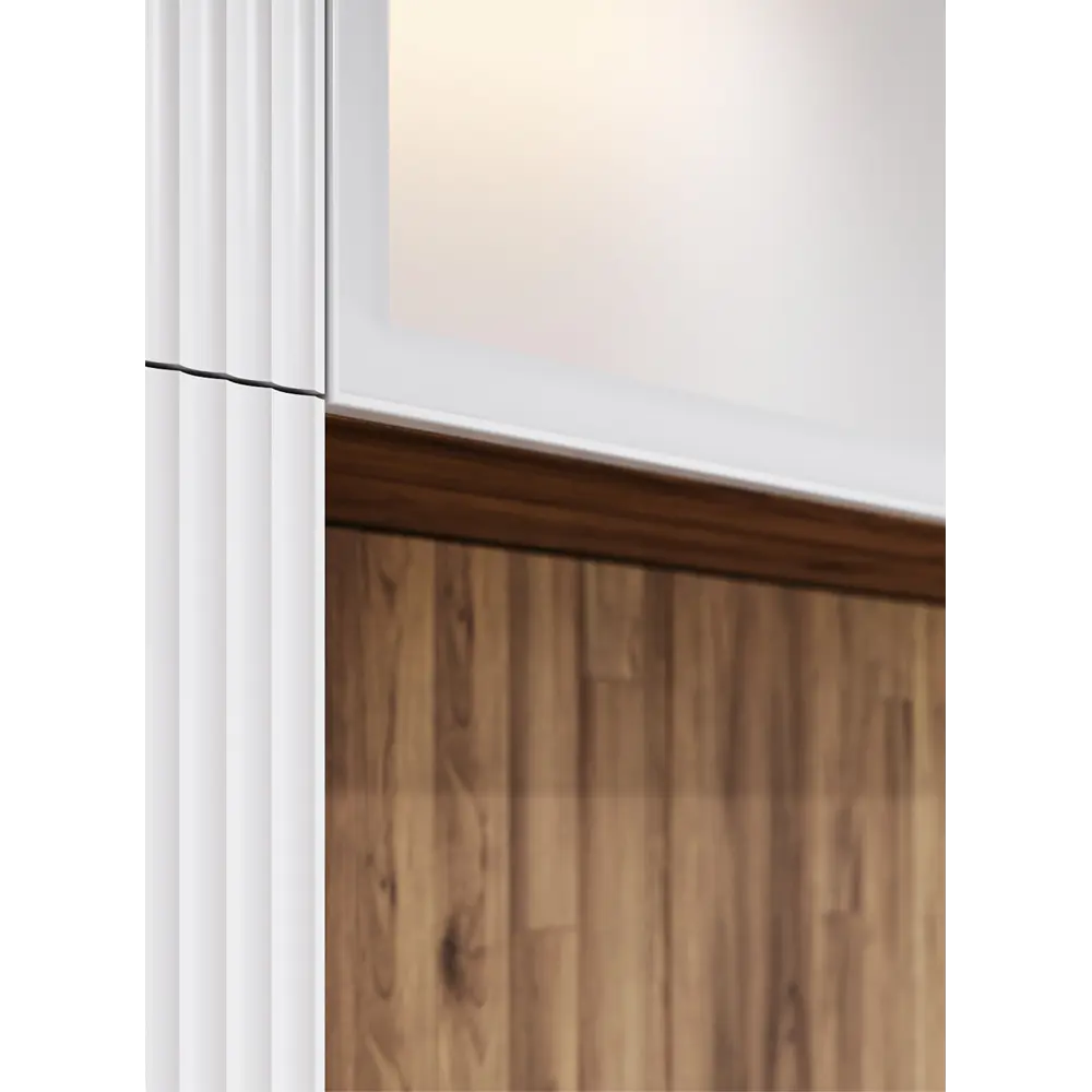 Фасад со стеклом Вельск 39.7x102.1 см Delinia ID цвет белый STLM-2185590 - Вид №8