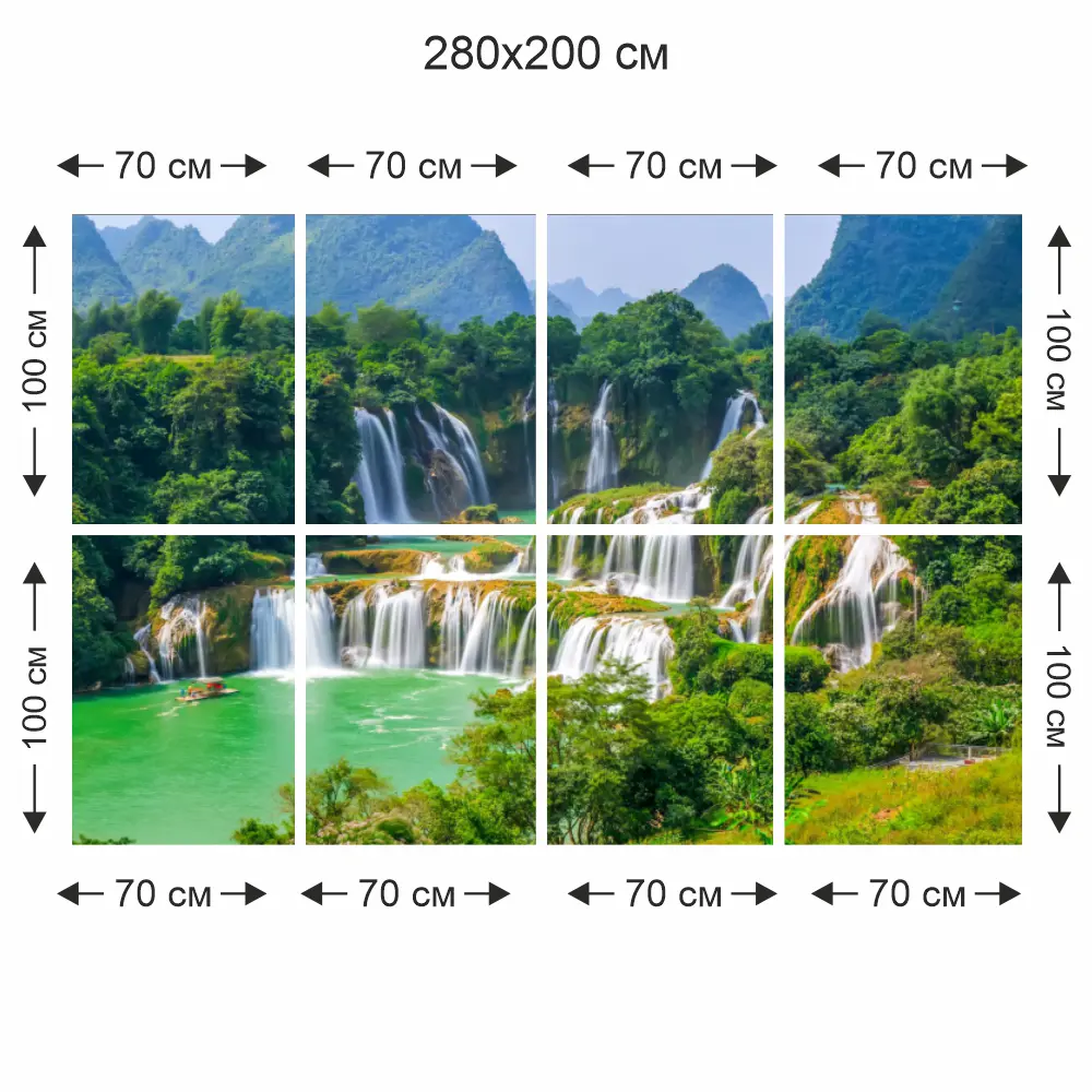 Фотообои Водопад в горах бумажные 280x200 см Симфония STLM-2206929 - Вид №3