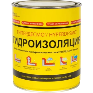 Мастика гидроизоляционная полиуретановая Alchimica Гипердесмо Классик 1 кг серый