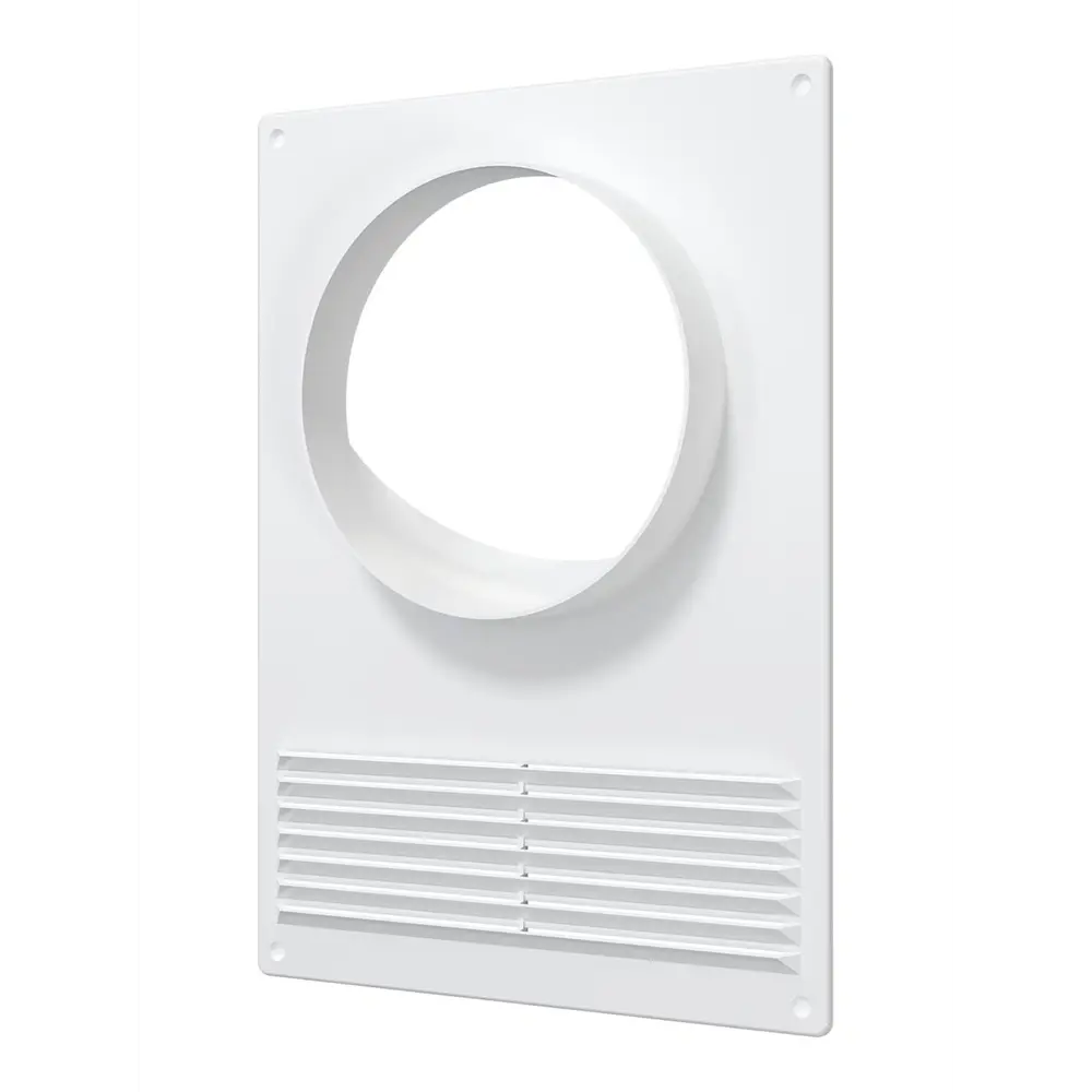 Вентиляционная решетка с фланцем Fonet 180x250 мм D120 мм пластик цвет белый STLM-2188646