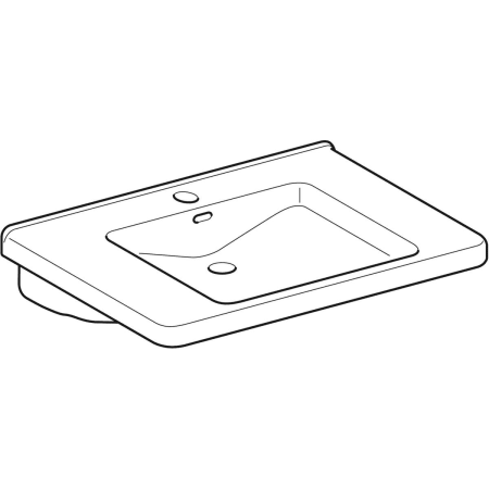 128665000 Раковина Geberit Renova Comfort Square, безбарьерная Geberit  - Вид №12