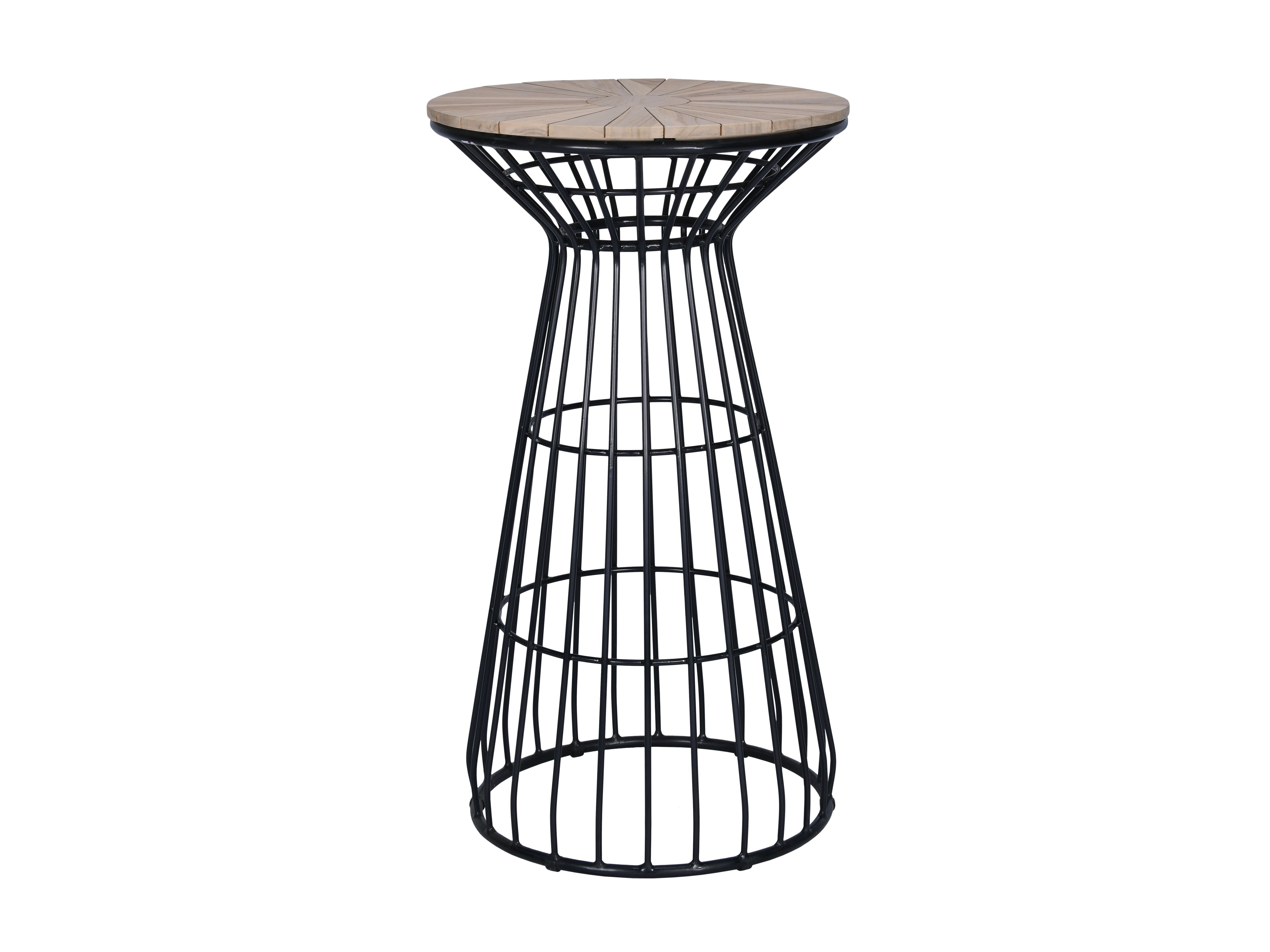 Высокий круглый алюминиевый и деревянный садовый стол cbdesign Fiorella ARCH-00132255 - Вид №12