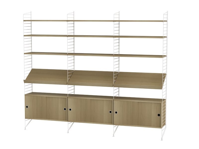 Секционный книжный шкаф из стали с порошковым покрытием String Furniture LIVING ROOM G ARCH-00113877 - Вид №7