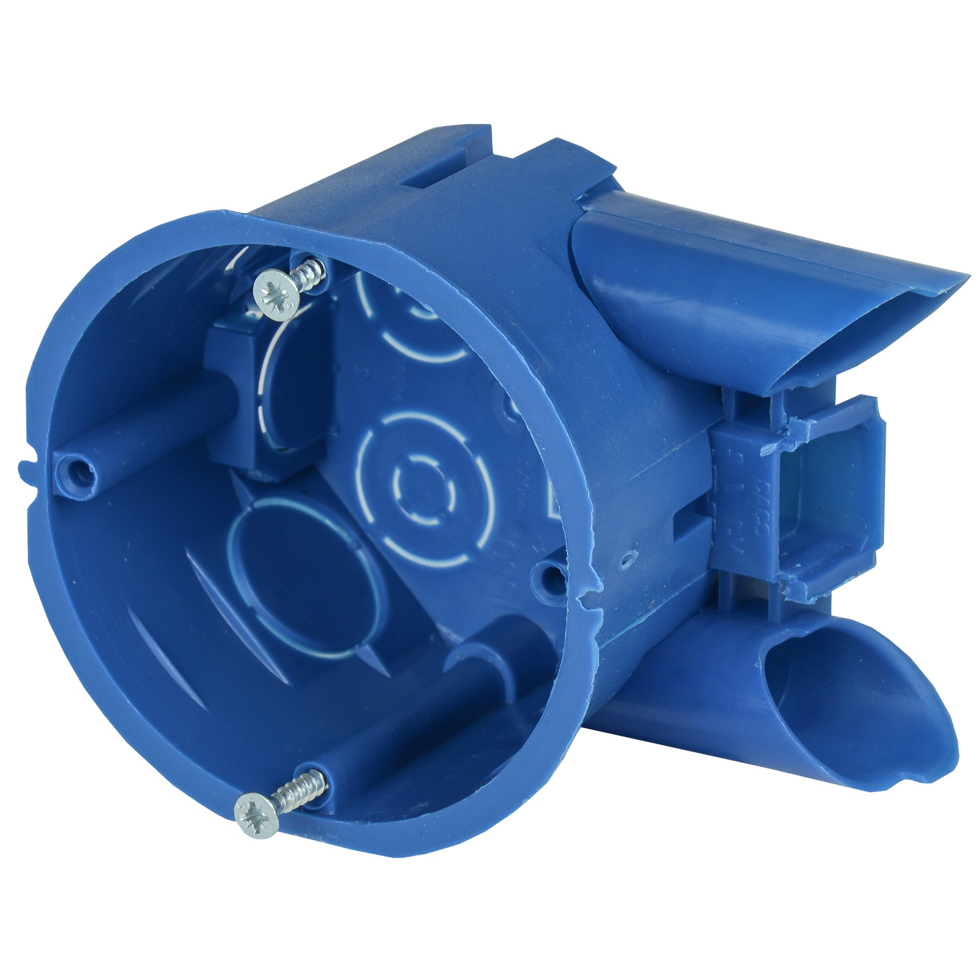 82169232 Подрозетник одноместный IEK для твёрдых стен 68х60 мм цвет синий Santreyd  - Вид №2