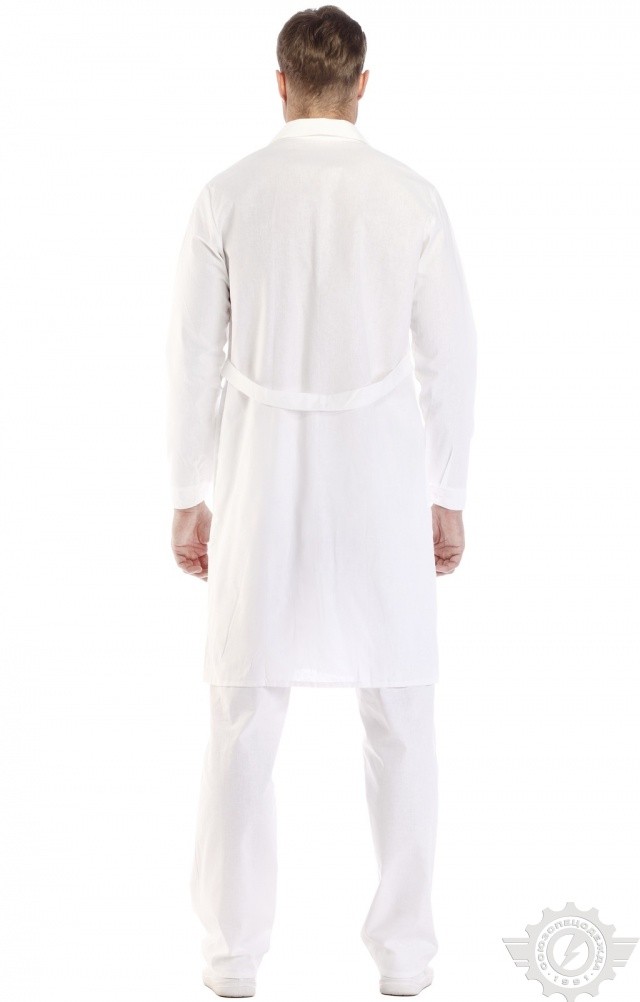 61719 Халат мужской белый  Медицинская одежда  размер 44-46/158-164 Спецодежда  - Вид №8