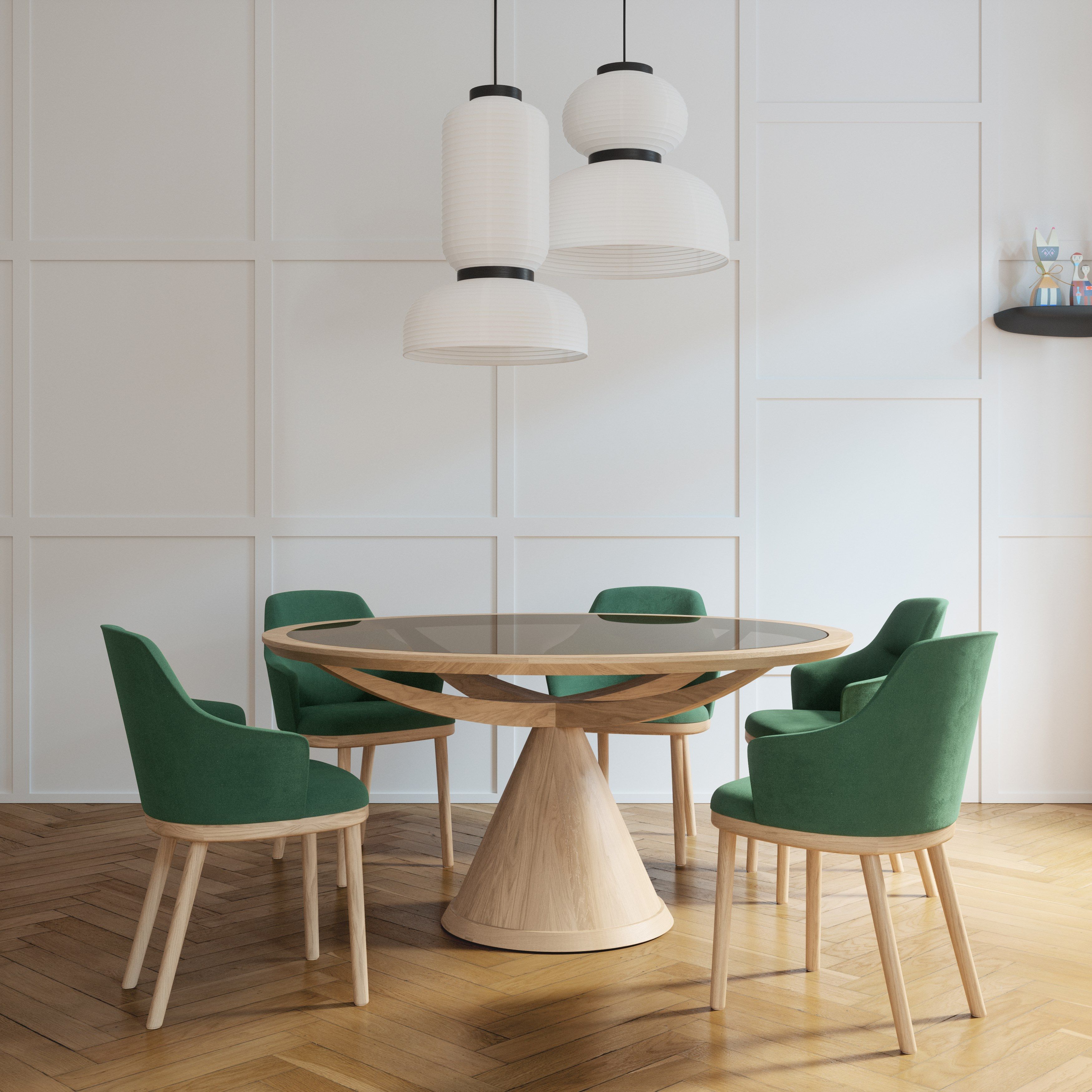 Мягкий тканевый стул с подлокотниками Wewood Sartor ARCH-00018106 - Вид №3