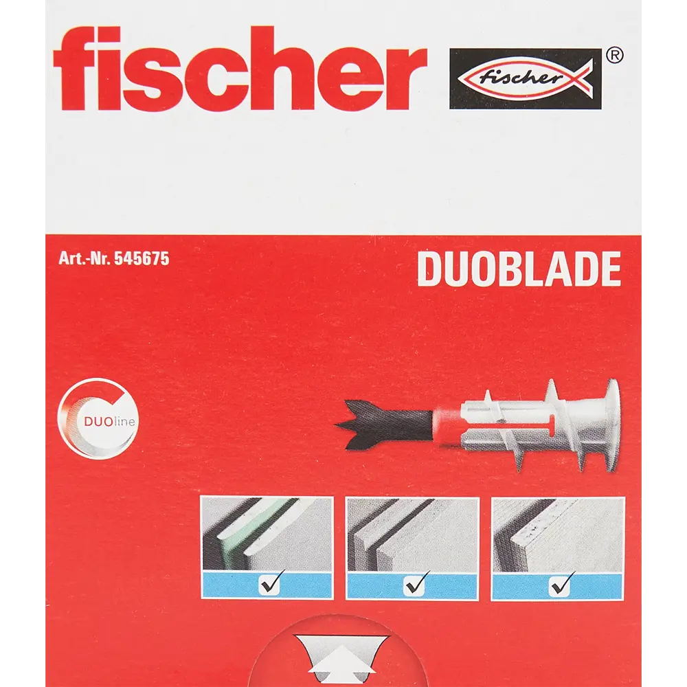 Дюбель для гипсокартона Fischer Duoblade 15x44 мм, нейлон/сталь, 50 шт. 83432675 STLM-2046822  - Вид №4